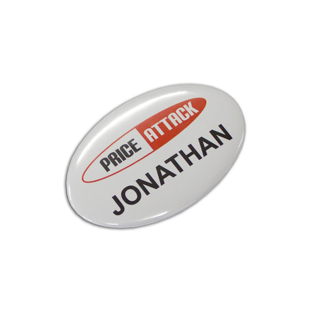 Button Badge - Oval 65mm x 45mm