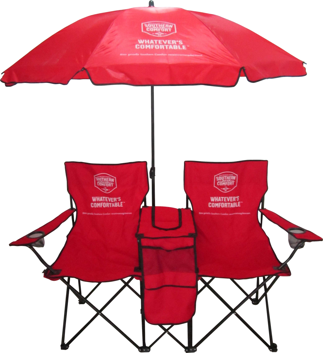 Double Seat with Cooler and Umbrella